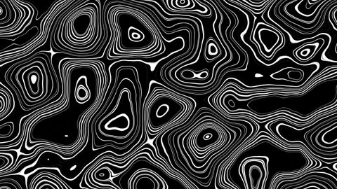 Abstract background in black and White colors in motion. Psychedelic background footage. Looping motion footage