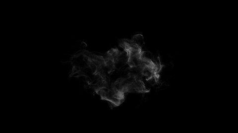 4k Dust and Smoke effect over black background, can be used as alpha, magic swirling smoke effect