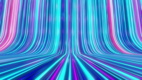 Abstract colorful metaverse background. glowing neon speed lines. Seamless Loop Animation