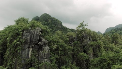 The most beautiful and the second largest karst in the world is in Maros-Pangkep, South Sulawesi, Indonesia | videography 4k drone aerial footage