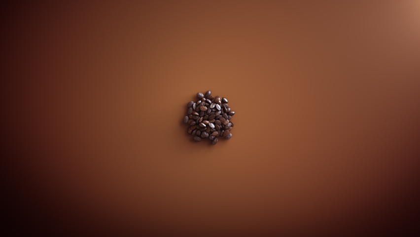 Coffee seed explosion into camera and slow motion.Transition with one seed coffee.3D rendering for food and drink realistic conceptual. | Shutterstock HD Video #1083769936