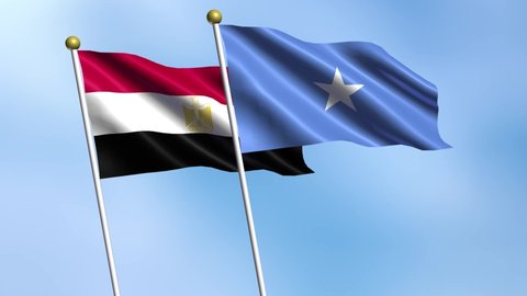 Egypt Somalia 3d National Flags Egypt Stock Footage Video (100% Royalty ...