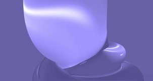 lilac color of the year 2022 Abstract background looped. 3d lines. 3D animation of lilac lines. Modern video background, animated, screensaver, copy space.