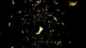 24 karat gold flake vortex spinning background. Luxury food gold dust pieces decoration. golden food background video - Powered by Shutterstock - Get 15% off with code: PIKWIZARD15