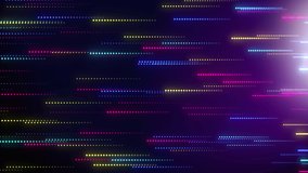 Abstract animated motion background. Glowing colorful neon lights purple, blue, pink colors. looped animation for wallpaper, screensaver, presentation, banner. Party music club. fast flying particles