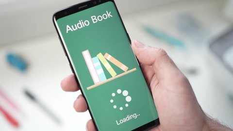 Listening to an audiobook using a smart phone