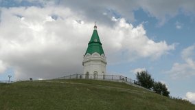 View of the Paraskeva pyatnica or pyatnitsa at the Karaulnaya hill in Krasnoyarsk, video 4k resolution