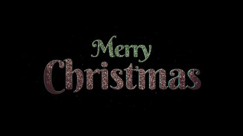 Merry Christmas Text Animation + Transparent