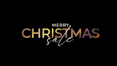 Merry Christmas Sale Animation Text + Transparent