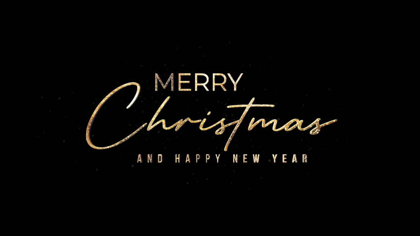 Merry Christmas And Happy New Year Animation Text + Transparent | Shutterstock HD Video #1083812614