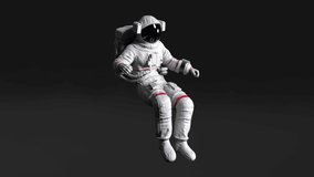 3d Illustration Astronaut pose against isolated on black background with Alpha Channel - Powered by Shutterstock - Get 15% off with code: PIKWIZARD15