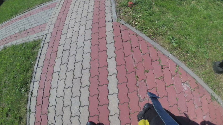 Team Parachutists Walking on Asphalt to the airplane. People are walking in overalls. Preparing for skydiving. 4K. Close up.