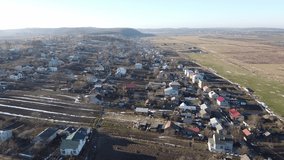 Village Hryada, Ukraine, Aerial View 