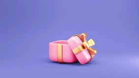 Opened Empty Gift Box on different studio background and alpha matte. 4K Animation - Powered by Shutterstock - Get 15% off with code: PIKWIZARD15