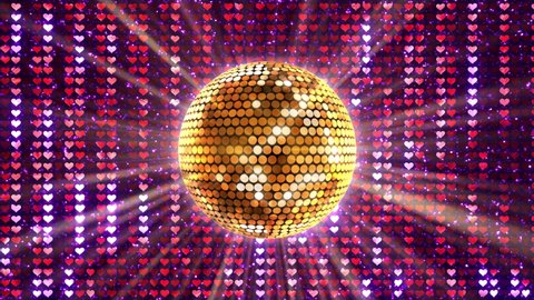 Mirror Ball Disco Lights Club Dance Party Glitter Background.