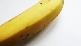 Banana skin extreme close up stock footage