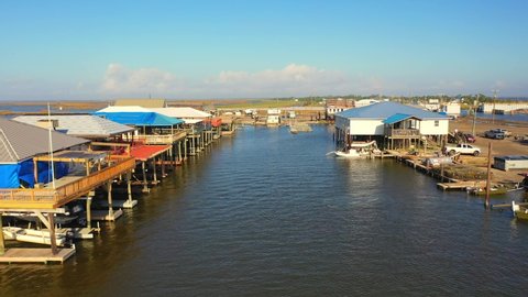 Fish camps damage post hurricane Ida in Pointe Aux Chêne Louisiana