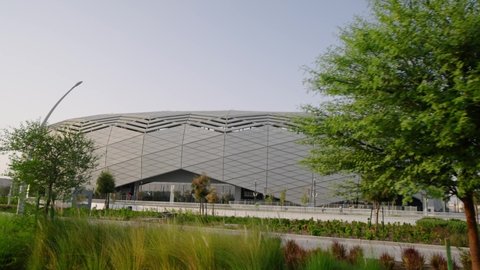 View of the Education City Stadium, located in the universities campus zone in Doha, Qatar, built for the 2022 FIFA World Cup.
