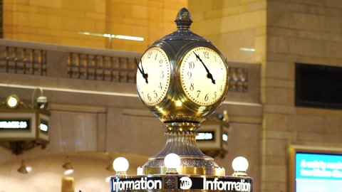New York USA 5th Oct. 2021 : Information Desk at Grand Central Station in New York, Manhattan, USA 