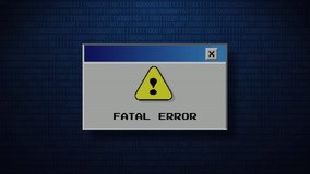fatal error sign Glitch Modern Animation.Glitch Old Screen Display. - Powered by Shutterstock - Get 15% off with code: PIKWIZARD15