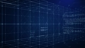 Looping technology HUD with abstract programming data code. Sci Fi Futuristic cyberspace.Digital infographic.Hi speed data transfer.Blue.Type 3 - Powered by Shutterstock - Get 15% off with code: PIKWIZARD15