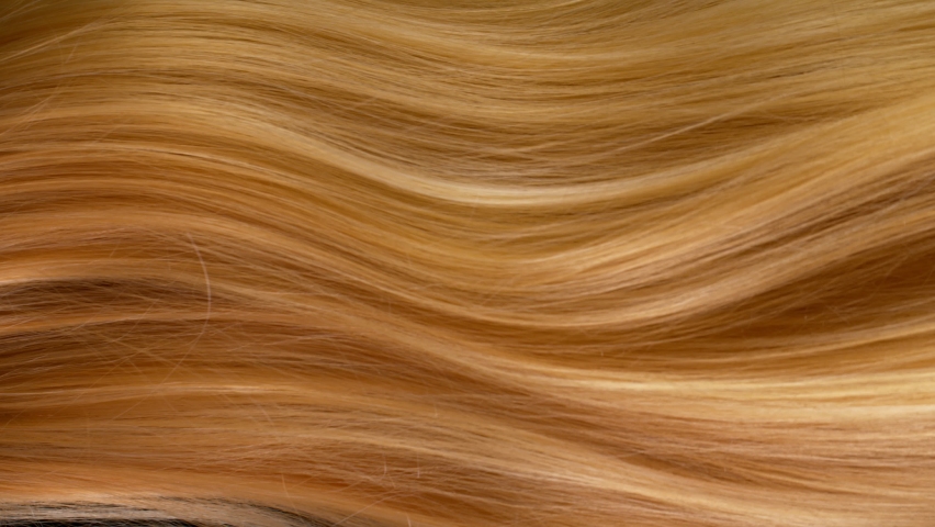 Super slow motion of beautiful healthy long smooth flowing blonde hair. Filmed on high speed cinematic camera at 1000 fps. | Shutterstock HD Video #1083994789