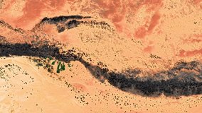 Stone face, abstract naturalistic video of the deserts of Africa from the air, from the abstract to the figurative