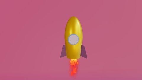 Rocket Launch Animation Rocket Space 3d Stock Footage Video (100% ...