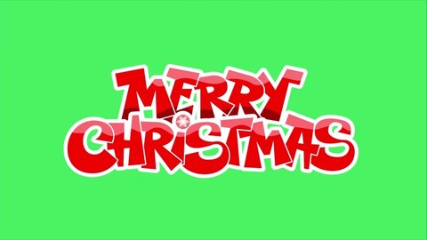 Happy Merry Christmas and Christmas Greeting green screen background