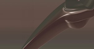 looped footage. Abstract brown, lilac, cocoa background with dynamic brown 3d lines. 3D animation. Modern video background, animated, screensaver, copy space 4K.