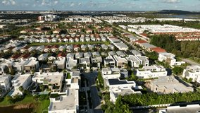 Aerial Doral vast landscape neighborhoods Doral Miami FL