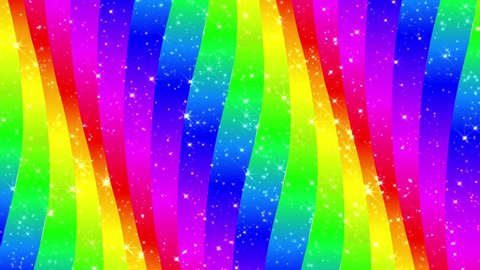 4k Rainbow Curved Lines. Looped Background 