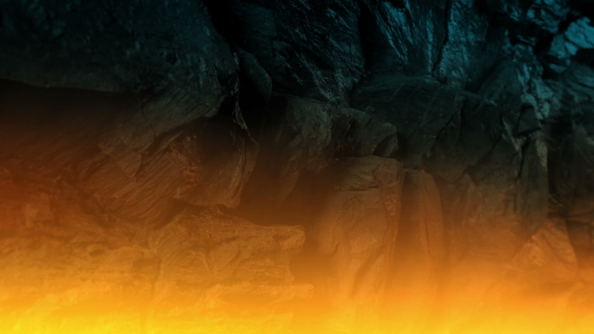 Cave Wall With Strange Glowing Gas Royalty-Free Stock Footage #1084050787