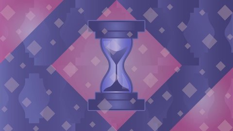 Abstract Hourglass very peri color purple background vector illustration