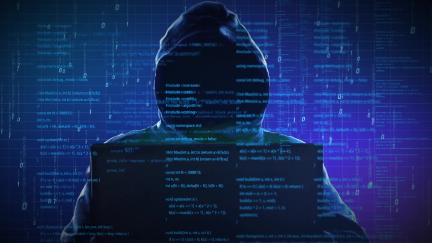 Computer network hackers tamper with code programs to steal user data Royalty-Free Stock Footage #1084096075