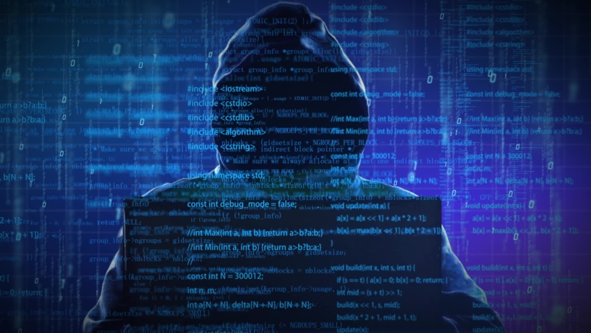 Computer network hackers tamper with code programs to steal user data Royalty-Free Stock Footage #1084096075