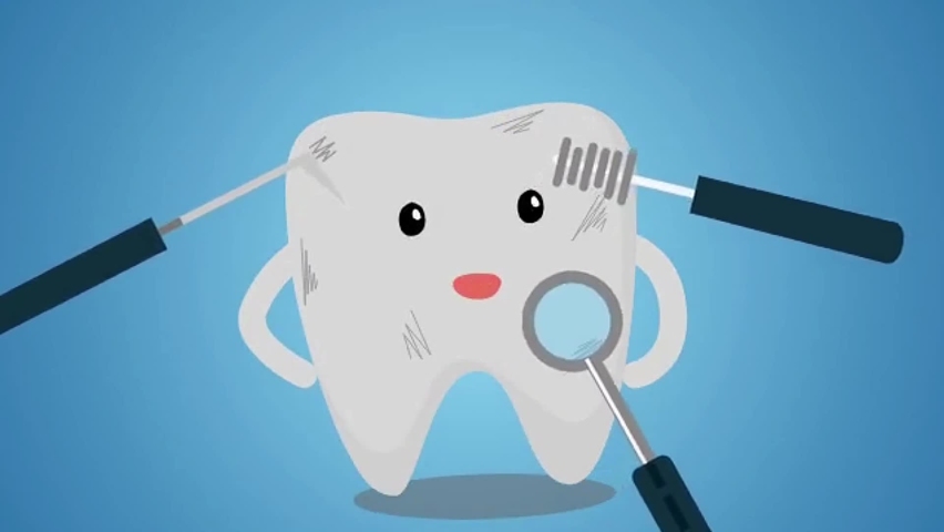 Tooth cleaning process. Dental cartoon clip. Child dentistry clip. Dental videos. | Shutterstock HD Video #1084101217