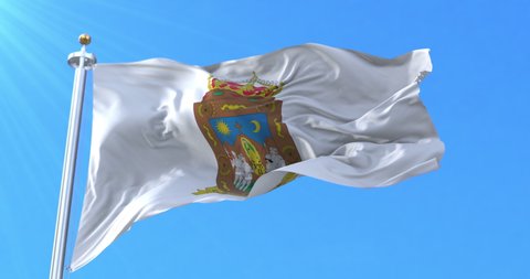 Flag of Zacatecas, Mexico. Loop