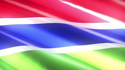 Gambia holiday flag - loop animation