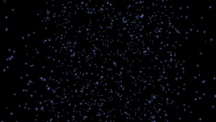 Abstract starry galaxy night sky. Shining blue stars of the sky of the universe, sparkle in the evening, the view of outer space blue sky shines. 3D. 4K. Isolated black background. | Shutterstock HD Video #1084107424
