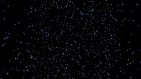 Abstract starry galaxy night sky. Shining blue stars of the sky of the universe, sparkle in the evening, the view of outer space blue sky shines. 3D. 4K. Isolated black background.