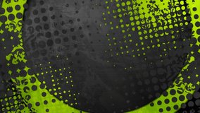 Green and black abstract grunge tech geometric motion background. Seamless looping. Video animation Ultra HD 4K 3840x2160