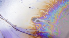 Multicoloured Psychedelic Soap Bubble Abstract Background