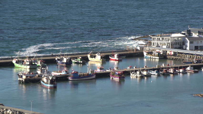 Zoom out of Kalk Bay harbour, Cape Town,South Africa