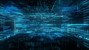 Digital cyberspace futuristic, Digital data matrix flowing and lighting, 5g high-speed connection data analysis process motion abstract background. 4k - Powered by Shutterstock - Get 15% off with code: PIKWIZARD15