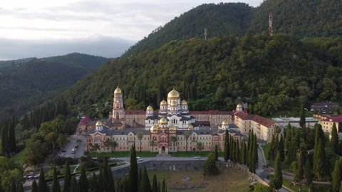New Athos Monastery, drone, no graded