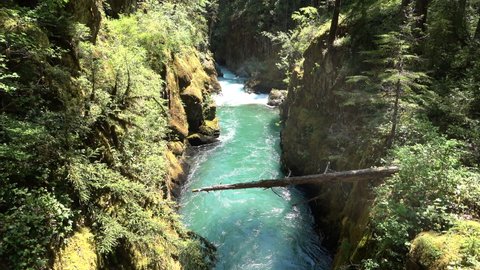 The Silver Falls on the Ohanapecosh river in the Mount Rainier National Park, Washington