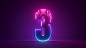 3d animation with ultraviolet neon numbers spinning and rotating, countdown from ten to one - Powered by Shutterstock - Get 15% off with code: PIKWIZARD15