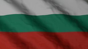 Bulgarian flag waving in the wind. Bulgaria national flag video footage.