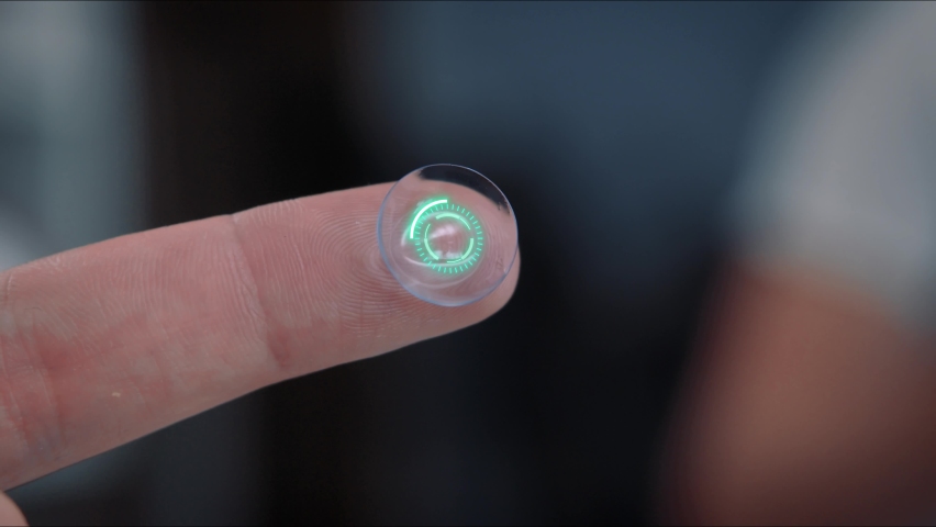 Smart contact lenses Technology with health monitoring. Technology Assisting the Visually Impaired | Shutterstock HD Video #1084179370